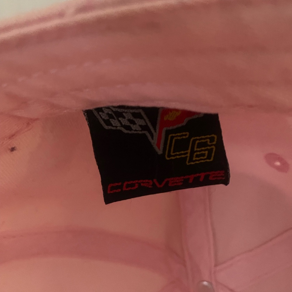 Corvette Women's Soft Pink Embroidered Corvette Hat - Picture 3 of 3